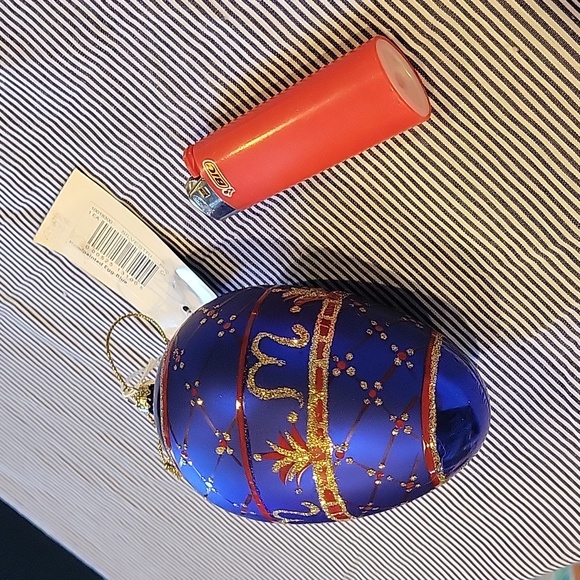 Fabrege Style Christmas Ornament, Handblown/painted,glitter,NWT - Picture 3 of 8